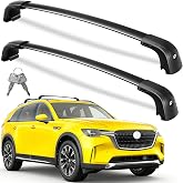Wonderdriver Lockable Roof Rack Cross Bars 300lbs for CX90 CX-90 2024-2026 | Heavy Duty Aluminum Roof Rails Crossbars Black Rooftop Luggage Black Rooftop Cargo Carrier Family Vacations Road Trips