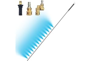 YOEGOWU Radiator Cleaning Wand–12000 PSI Radiator Flush Tool with Adapter Suitable for Karche Car Washer,Trucks,RVs, Dual Water/Air Cleaning, Includes Nozzles Quick Couplers(39 inch with M22 Adapter)