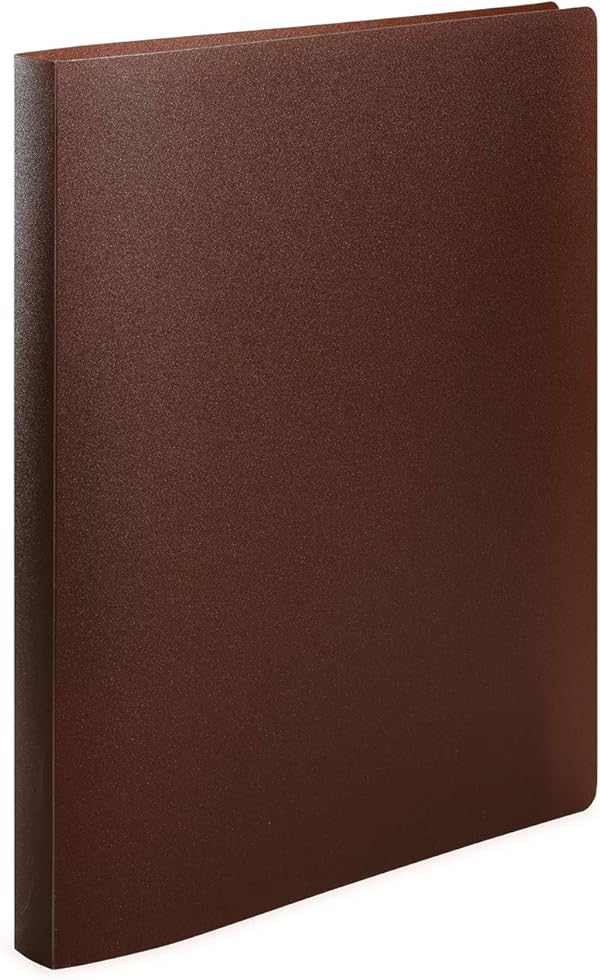 HERMA Ringbücher A4 Braun Transluzent Set, 60 Stück, schmal, 2 Ringe, 25 mm breit, Ringordner aus Kunststoff mit Niederhalter für Kinder, Jungen und Mädchen
