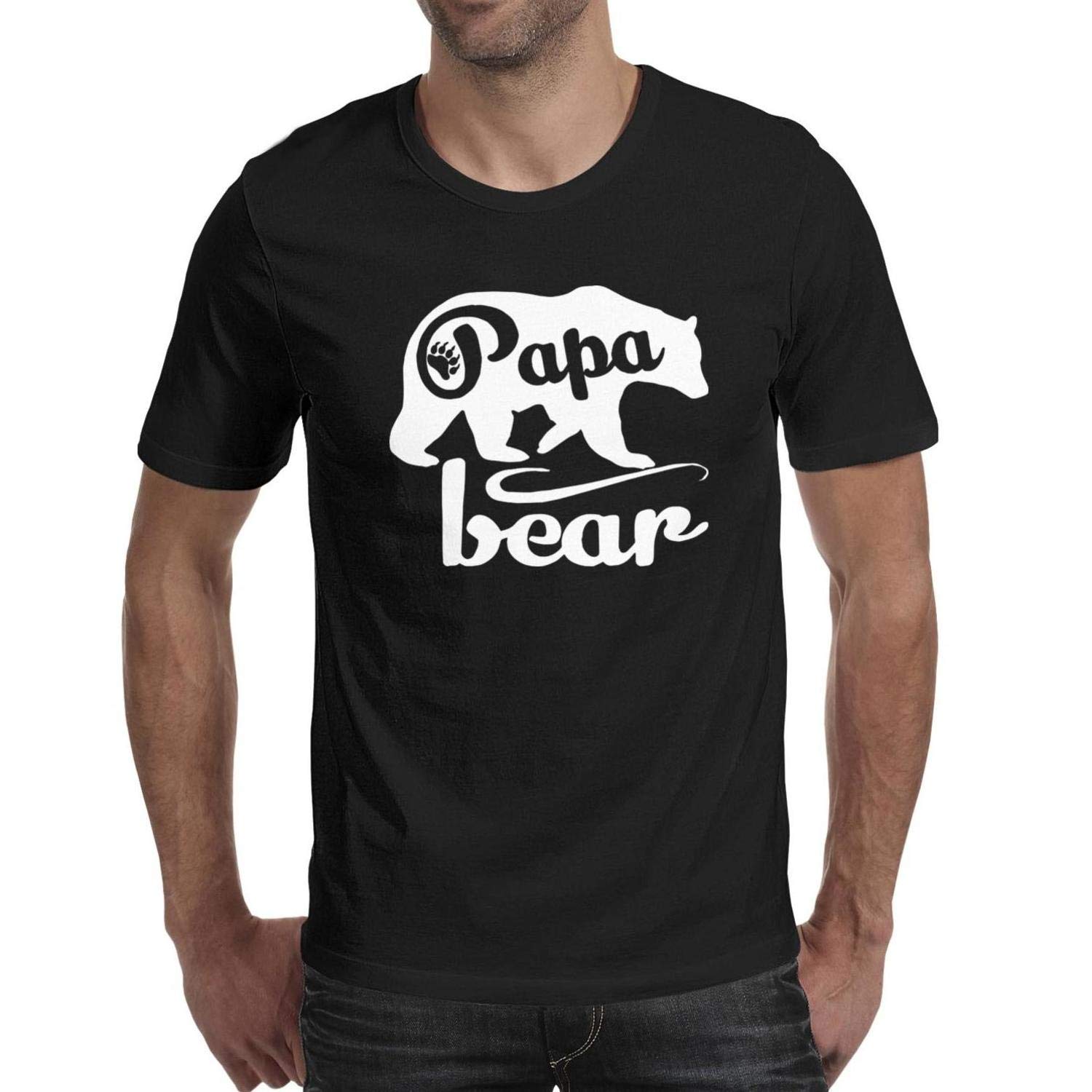  Father's Day Papa Bear Round Neck T-shirts,summer Tee