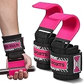 WYOX Weight Lifting Hooks for Men & Women (Pair) – Heavy Duty Wrist Support Straps with Hooks for Deadlifts, Pull Ups, Shrugs – Gym Lifting Straps with Grip Assist for Weightlifting & Strength Training