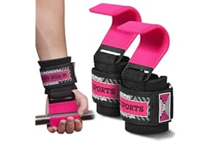 WYOX Weight Lifting Hooks for Men & Women (Pair) – Heavy Duty Wrist Support Straps with Hooks for Deadlifts, Pull Ups, Shrugs – Gym Lifting Straps with Grip Assist for Weightlifting & Strength Training