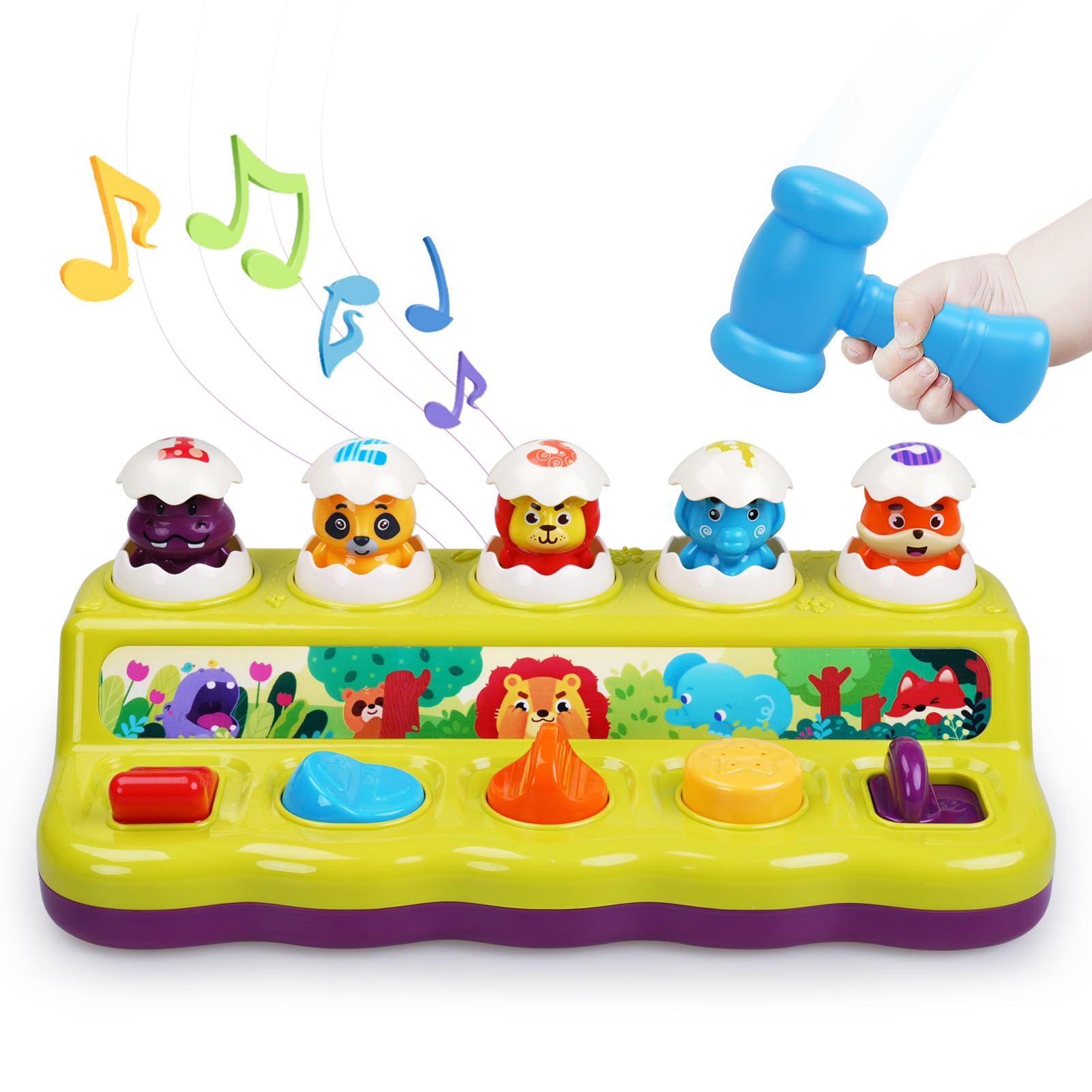 Photo 1 of FS Toddler Pop Up Toy with Music and Light, Cause and Effect Toys for 6 9 12 18 Month Old Baby, Early Learning Educational Toys for 1 2 Year Old Boy and Girls Gifts