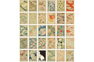 HOSTEESSCHOICE Vintage Art Postcards set of 30 Post card of Japanese Artist Korin Furuya Art Sea variety pack Famous Painting Scenery,4 x 6 Inches