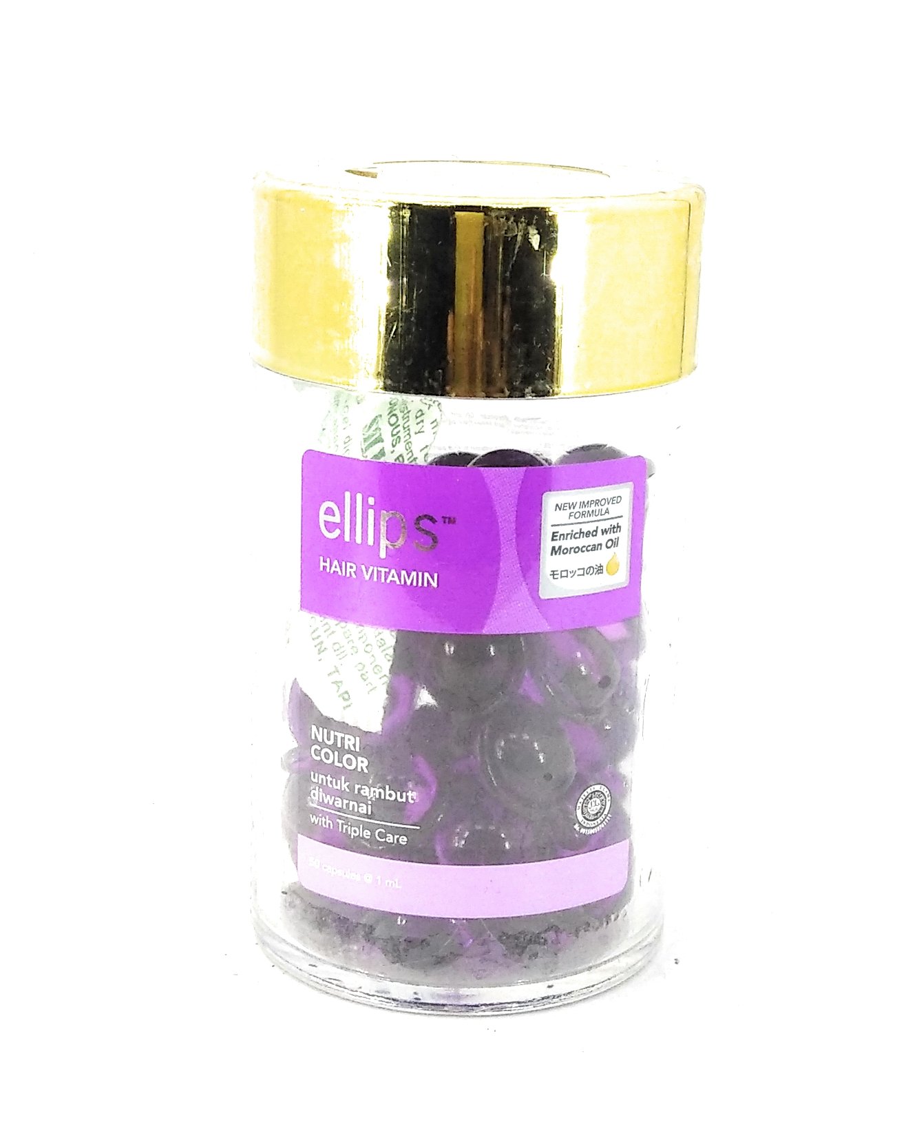 Ellips Hair Vitamin (Moroccan Oil) - Nutri Color, 1 Jar (50 Capsule)