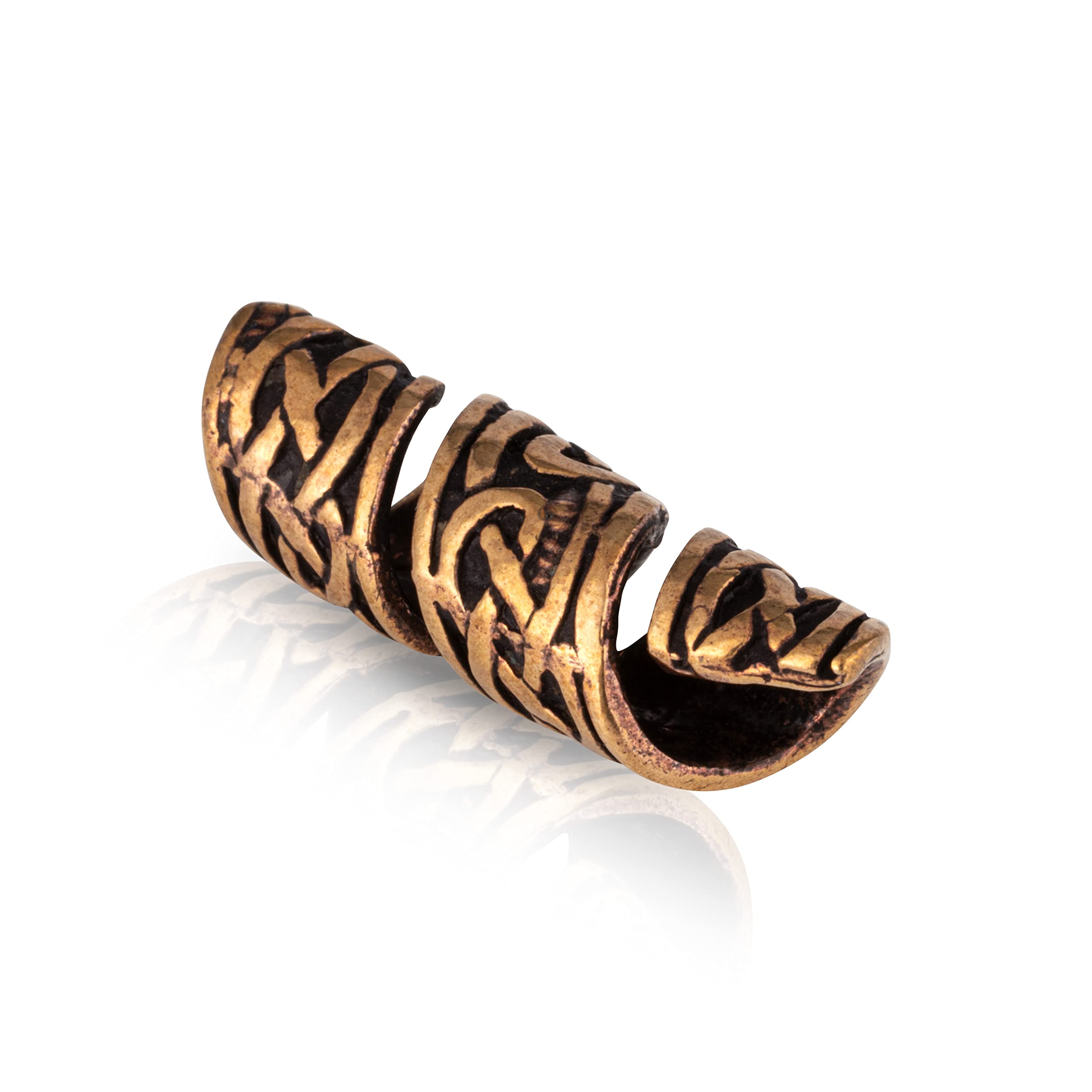 NKlaus Bronze Beard Bead Celtic Knot Germanic Viking Medieval Hair Bead 3162