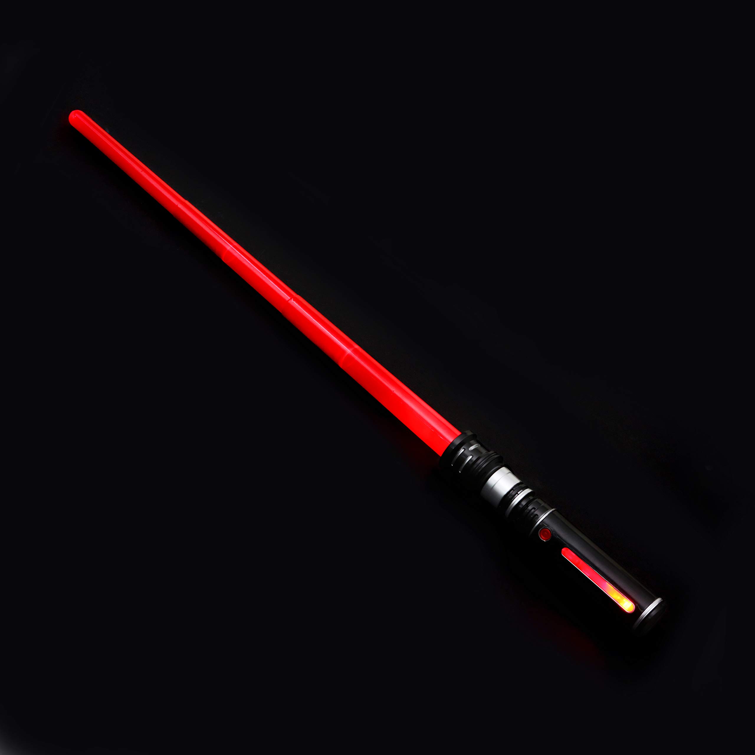 MewduMewdu Light up Saber Toy with Electronic Lights & FX Sound Effect for Kids and Adults, Red LED Light Expandable Saber Toy for Roleplay(Standalone)