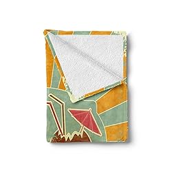 Ambesonne Tiki Bar Soft Flannel Fleece Throw
