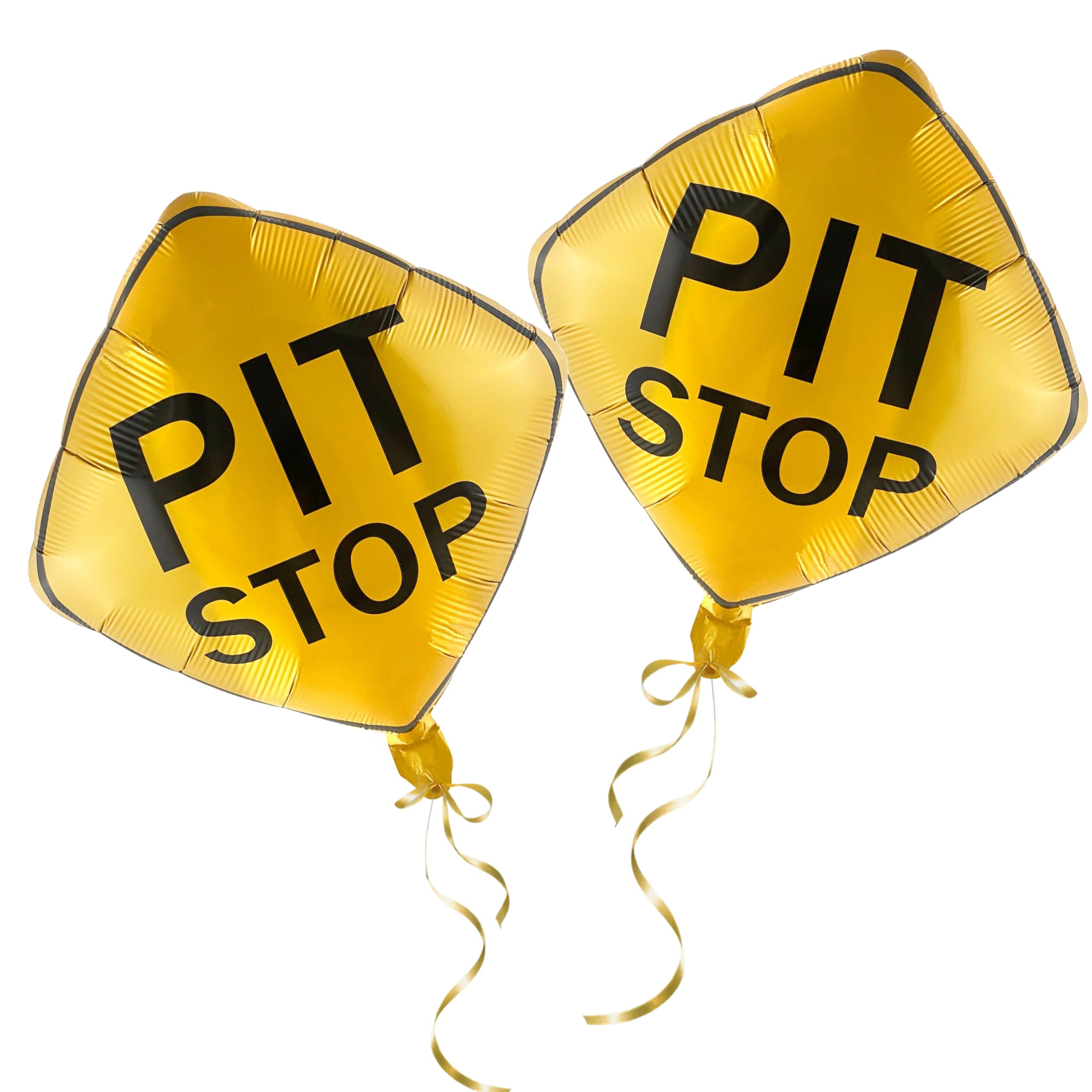 Photo 1 of 2Pcs 18in Pit Stop Foil Balloons: Race Car Theme Party Decor