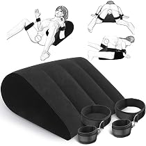 Amazon.com: Sex Bondage Pillow Handcuffs Set Thigh Wrist Cuffs ...