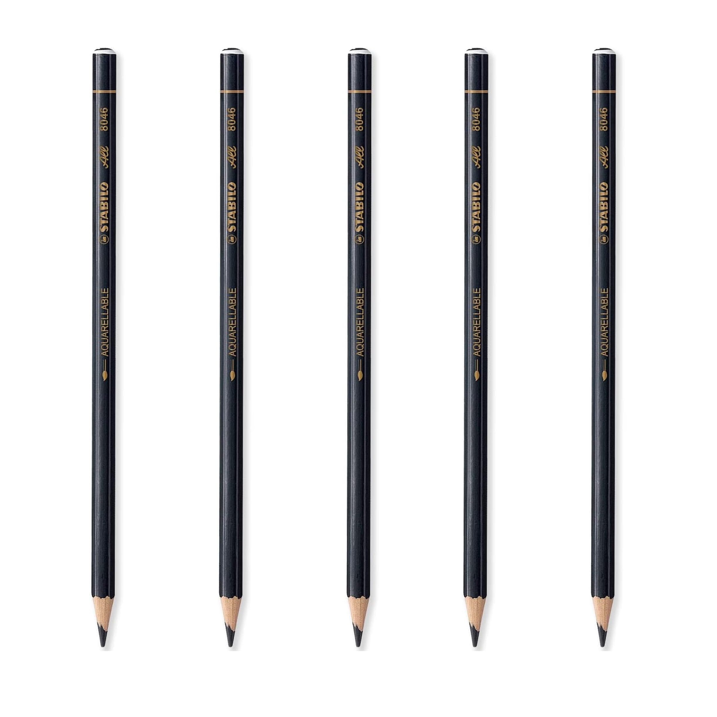 STABILO All Watercolour Effect Pencil - Black (5)