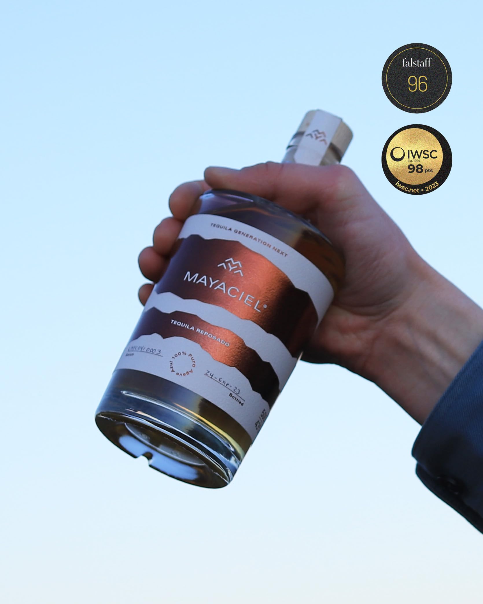 MAYACIEL Tequila Reposado – Weltweit einzigartig, zur Perfektion gereift in karibischen Rum-Fässern | IWSC Gold | 100% Agave & Natürlich | Fruchtige Agave, Karamell & Vanille | 0,5 l 2