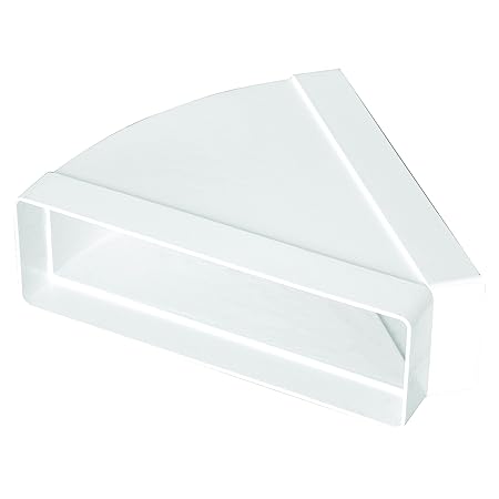 Flachkanalbogen 45° waagerecht Bogen Flachkanal Lüftungskanal DN 150 220 x 90 mm