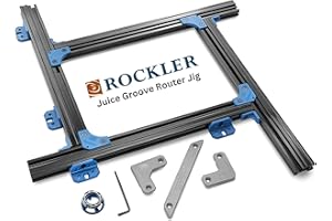 ROCKLER Juice Groove Router Jig for Cutting Board Up to 18” x 18” - Adjustable Juice Groove Jig w/Corner Radius Guides - Versatile Variable Router Jig - Easy-to-Use Router Guide for Perfect Grooves