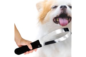 MERIC CoCoo Dog & Horse Shedding Blade for Pet Fur, Black Double-sided Stainless-Steel Grooming Tool, Straight or Loop, Detangling Brush for Dogs’ Shinier Coat and Healthier Skin