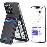 TopMade for MagSafe Wallet, Works with Apple Find My, Strongest Magnetic Wallet for iPhone 17/16/15/14/13/12 Series, Magnetic Card Holder with Adjustable Stand, ID Window, 6 Cards Holder, Black