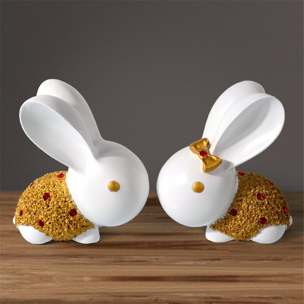 Modern home decorations living room small furnishings cute rabbit craft ornaments creative ornaments,white