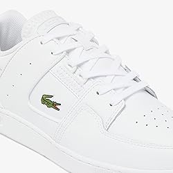 Lacoste Mens Court Cage Sneaker, WHT/WHT, 9.5