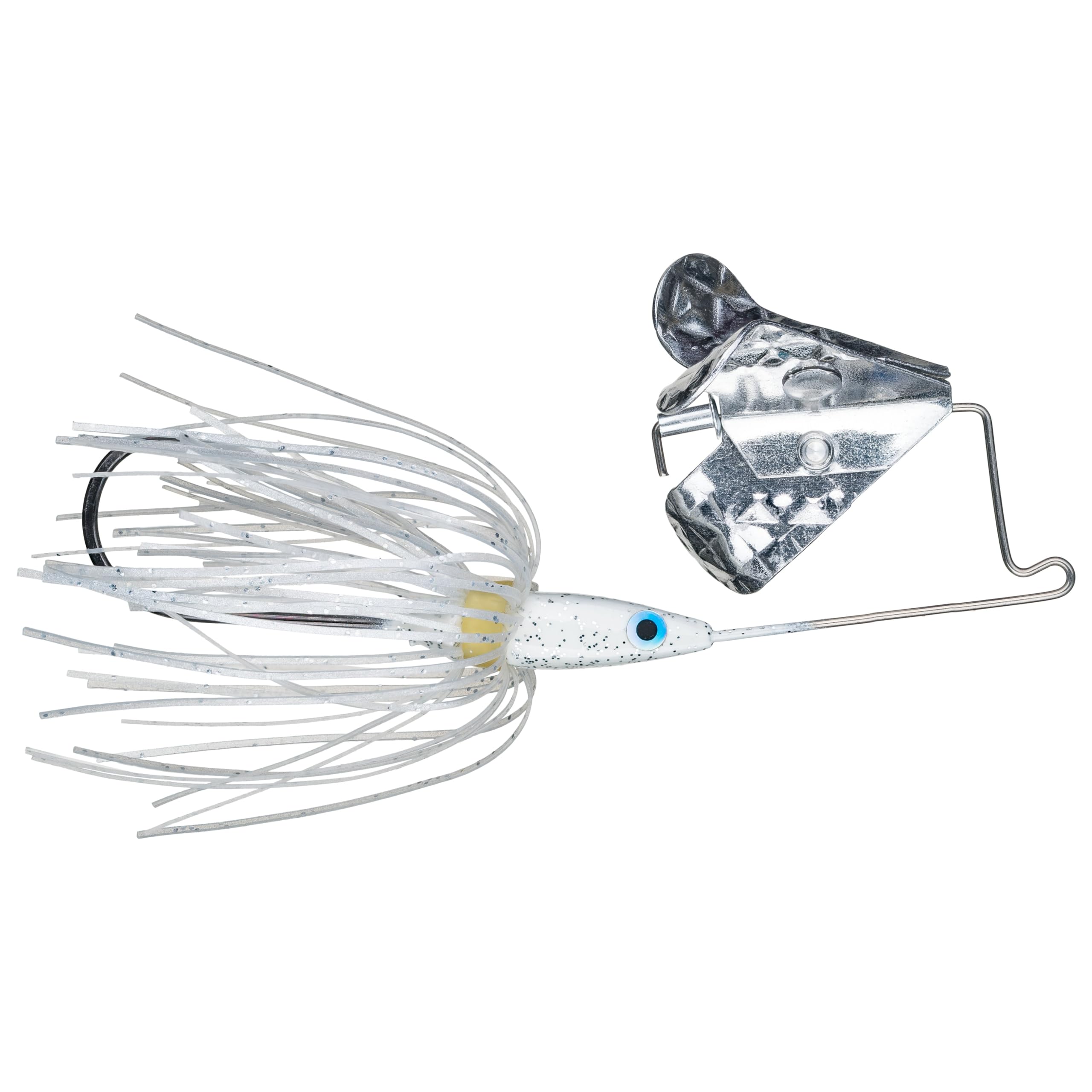 Strike King Tri-Wing Buzz King Buzzbait Fishing Lure, 1/8 oz, Diamond Dust Head