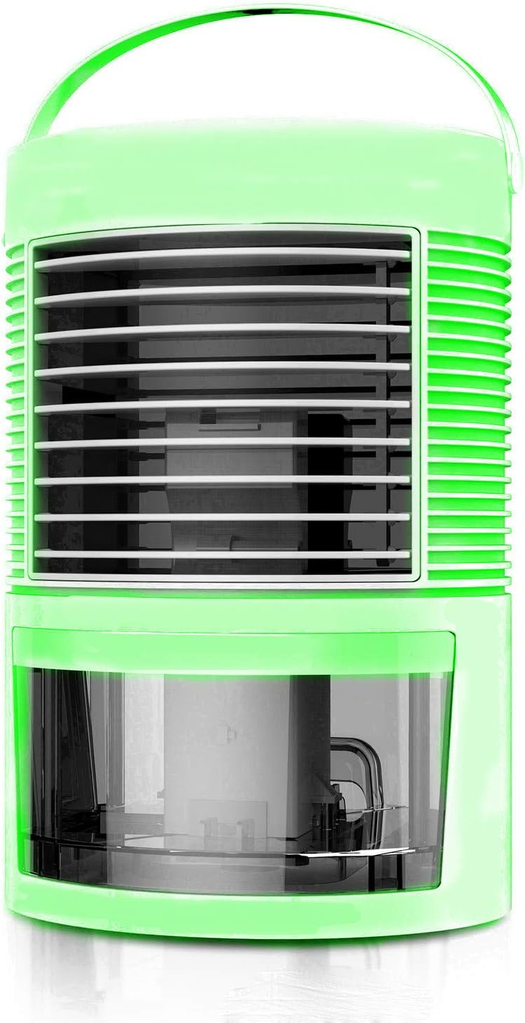 Personal Air Conditioner, Noiseless Cooling Fan with 3 Wind Speeds Cyan-blue