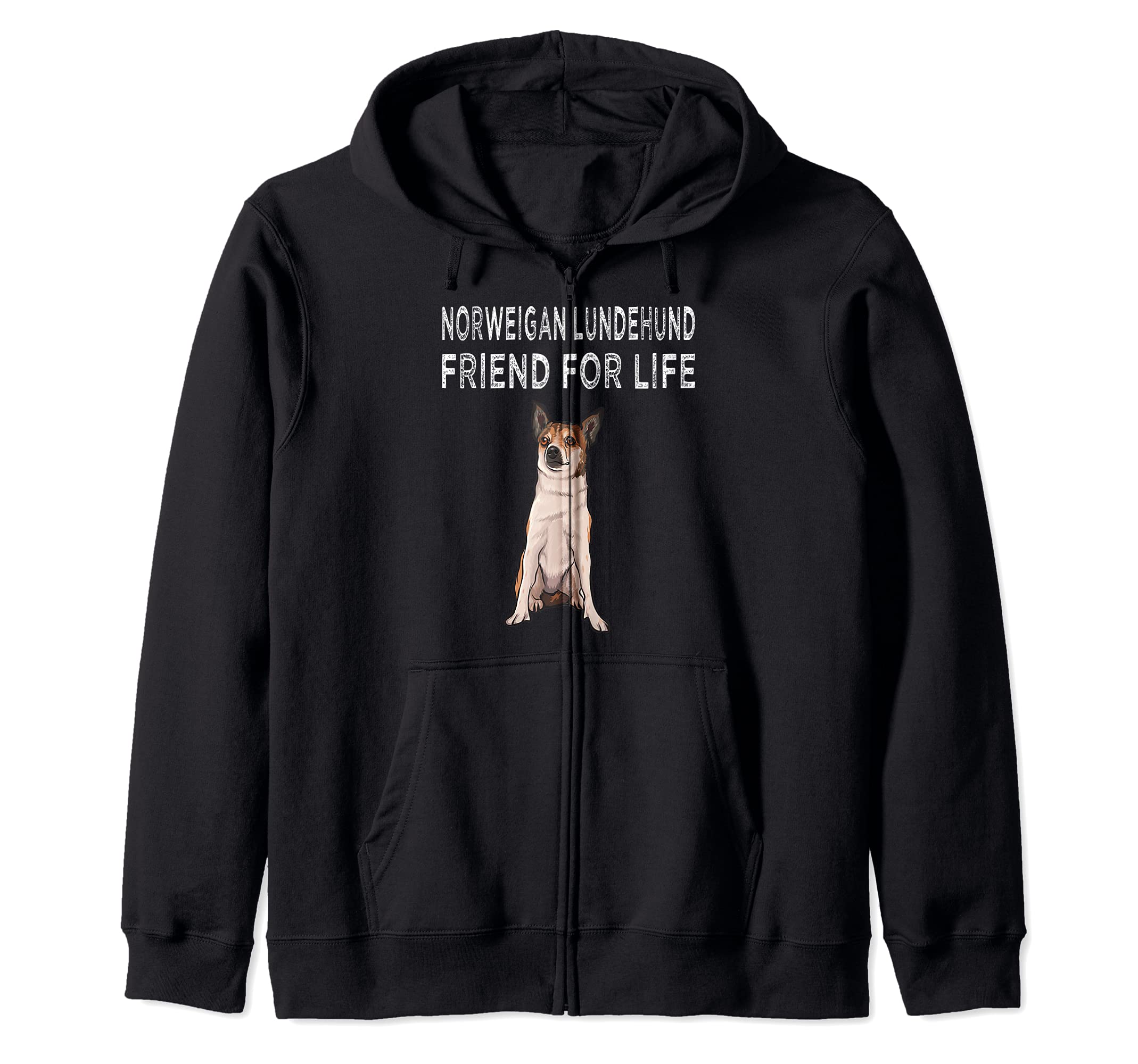 Norwegian Lundehund Friend For Life Dog Friendship Zip Hoodie