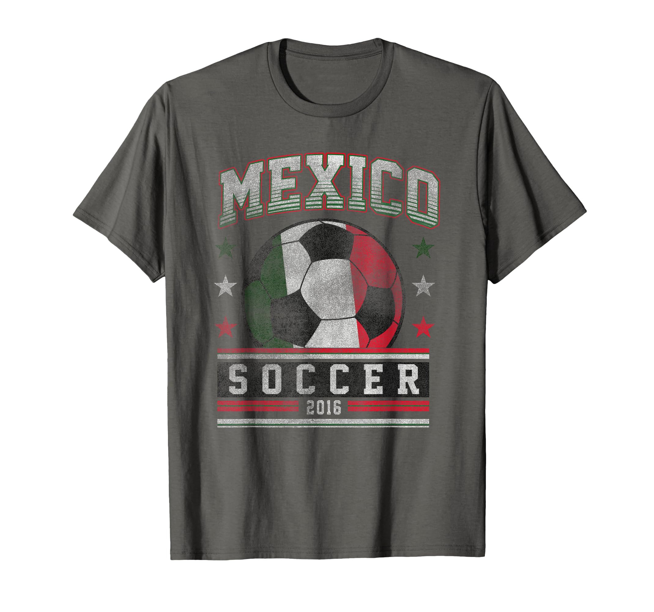 Mexico Soccer Green White Red Ball T-Shirt