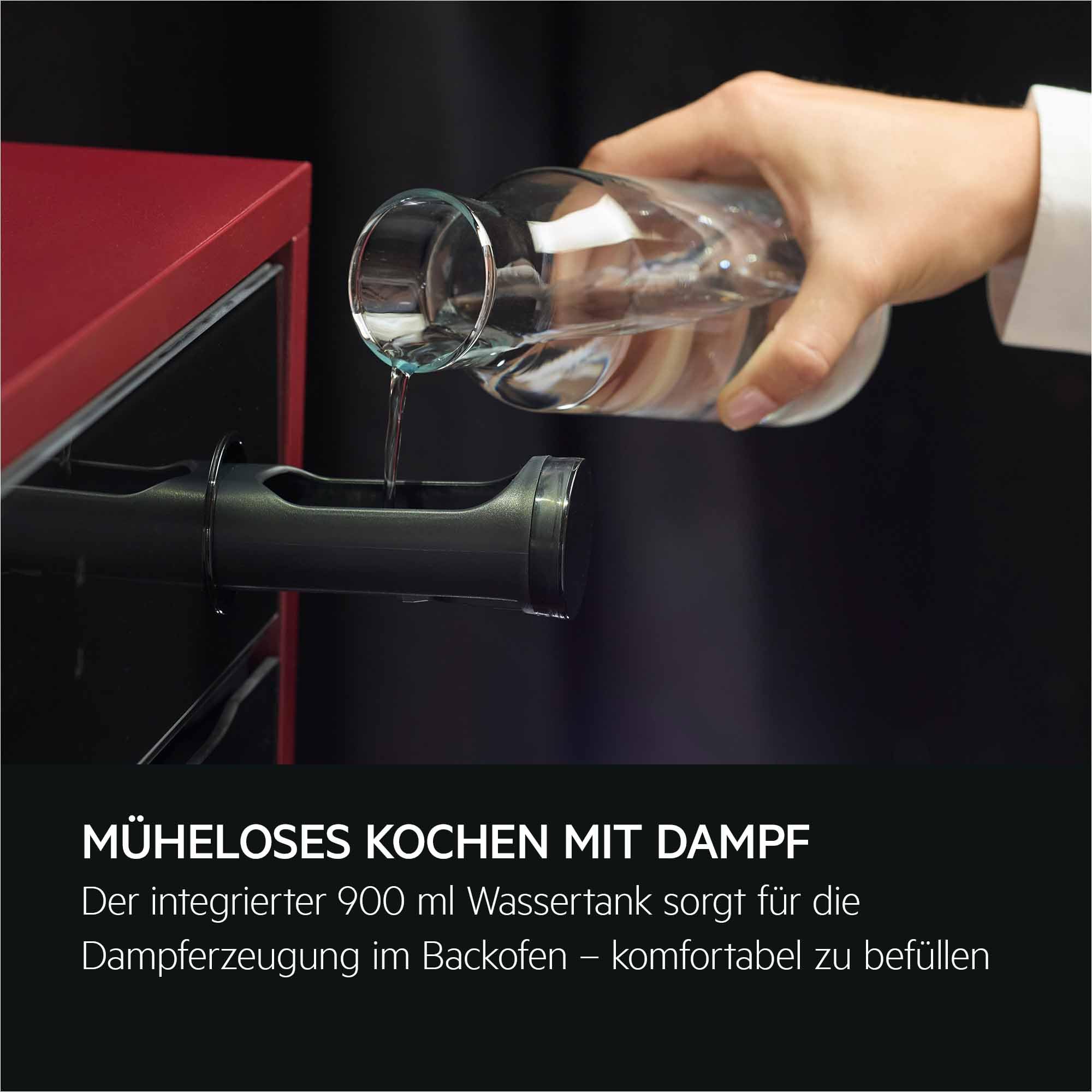 AEG Wifi Einbaubackofen, Serie 6 LED-Touchdisplay, Pyrolyse Selbstreinigung, 25% Dampfunterstützung: Außen Knusprig & Innen Saftig, Kerntemperatursensor für punktgenaues Garen, TR6PB50WSB 5