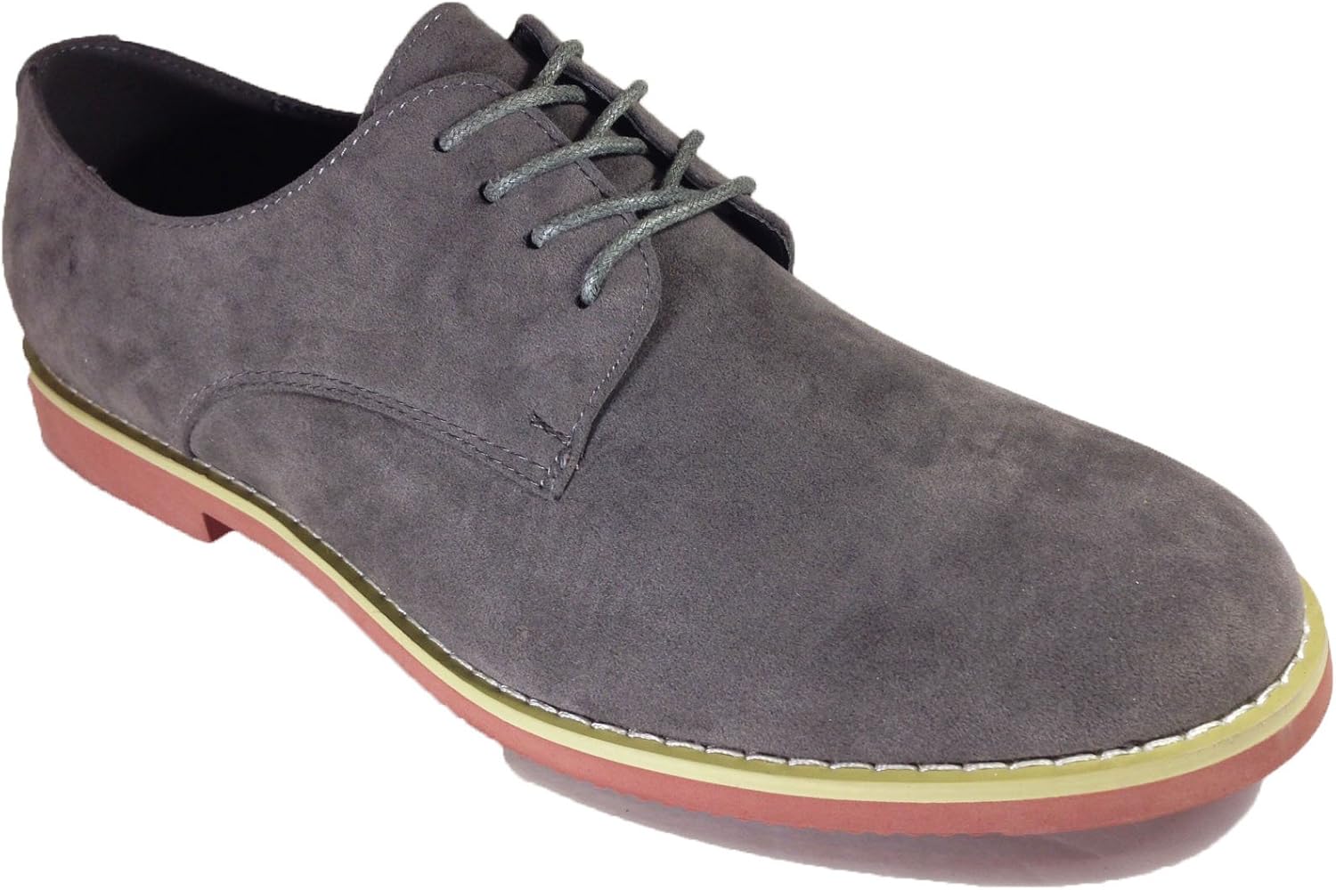 Men's Suede Dress Buck Oxfords Lace Up Shoes (dak01) (10, Gray