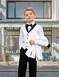 Tuxedo Suits for Boys 3 Pieces Slim Fit Boys Formal