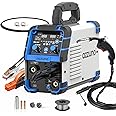 AZZUNO Aluminum MIG Welder 155Amp, Dual Vlotage 110V/220V 5-in-1 Welder Machine Gasless MIG/Gas MAG/Aluminum MIG/Stick/Lift TIG Welding, Multiprocess Welding Machine