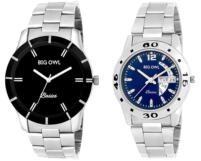 Analogue Blue Dial Couple Watches - (Pack of 2)