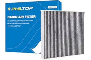 PHILTOP Cabin Air Filter, Replacement for Jetta 2019-2021, Tiguan 2018-2021, Atlas 2018-2021, Golf 2015-2021, Premium CF11643 Cabin Filter with Activated Carbon, Filter Up Dust Pollen