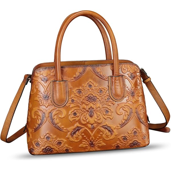 バッグ vintage leather design hand bag sullen Beautiful Mid