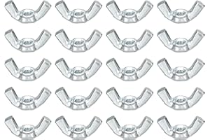 uxcell #8-32 Wing Nut 60 Pcs, Carbon Steel Butterfly Wing Nuts Fasteners Parts Hand Twist Tighten Wing Nuts for Machinery Ele