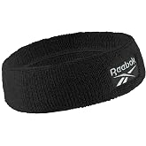 1pc Unisex 2.25in Wide Workout Headband w/Stay Dry Technology, Terry Cloth Band Moisture-Wicking Fabric | Quality Gym Hair Accessories for Active Comfort-Reebok