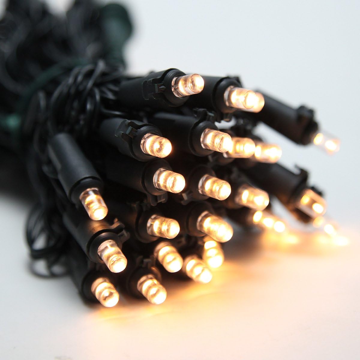 Festive Lights Outdoor String Lights Battery Operated Black Cable