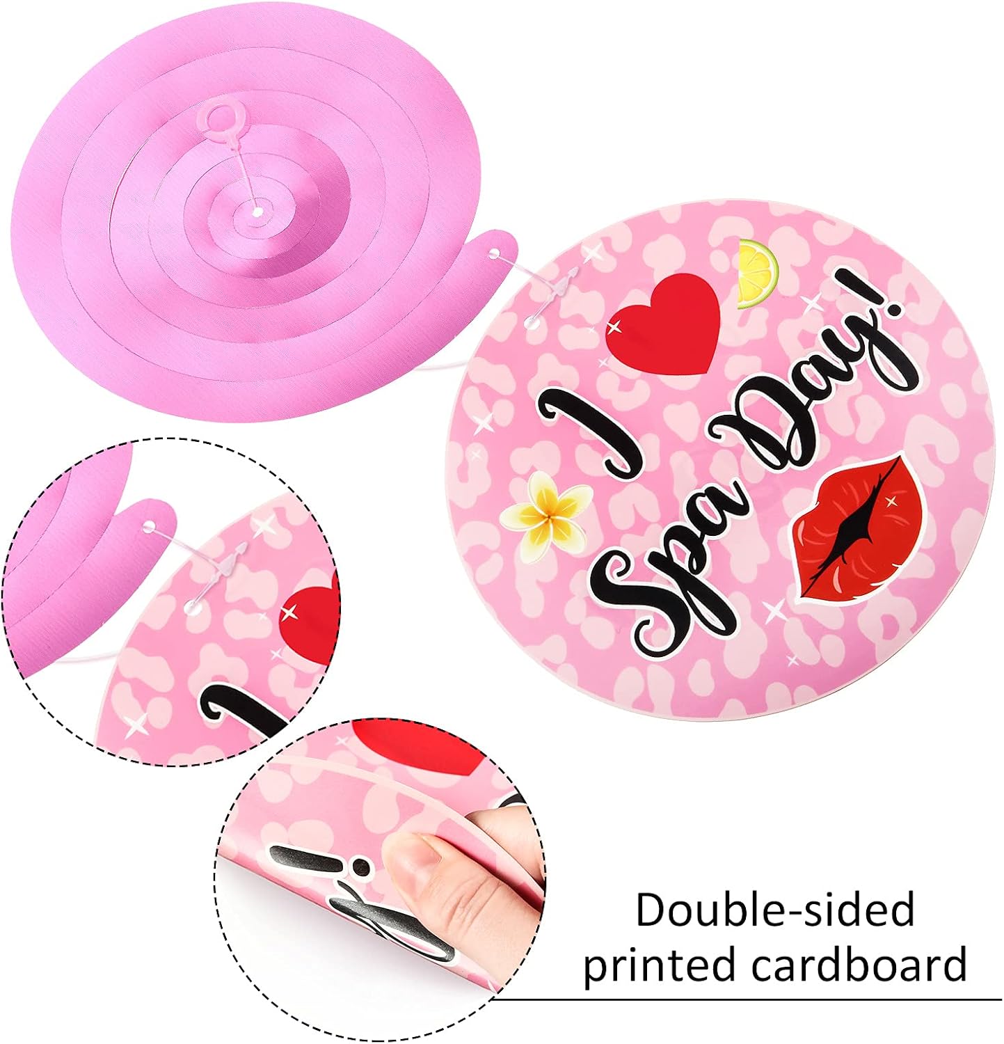 30 Pieces Spa Day Hanging Swirl Decorations - Image 4