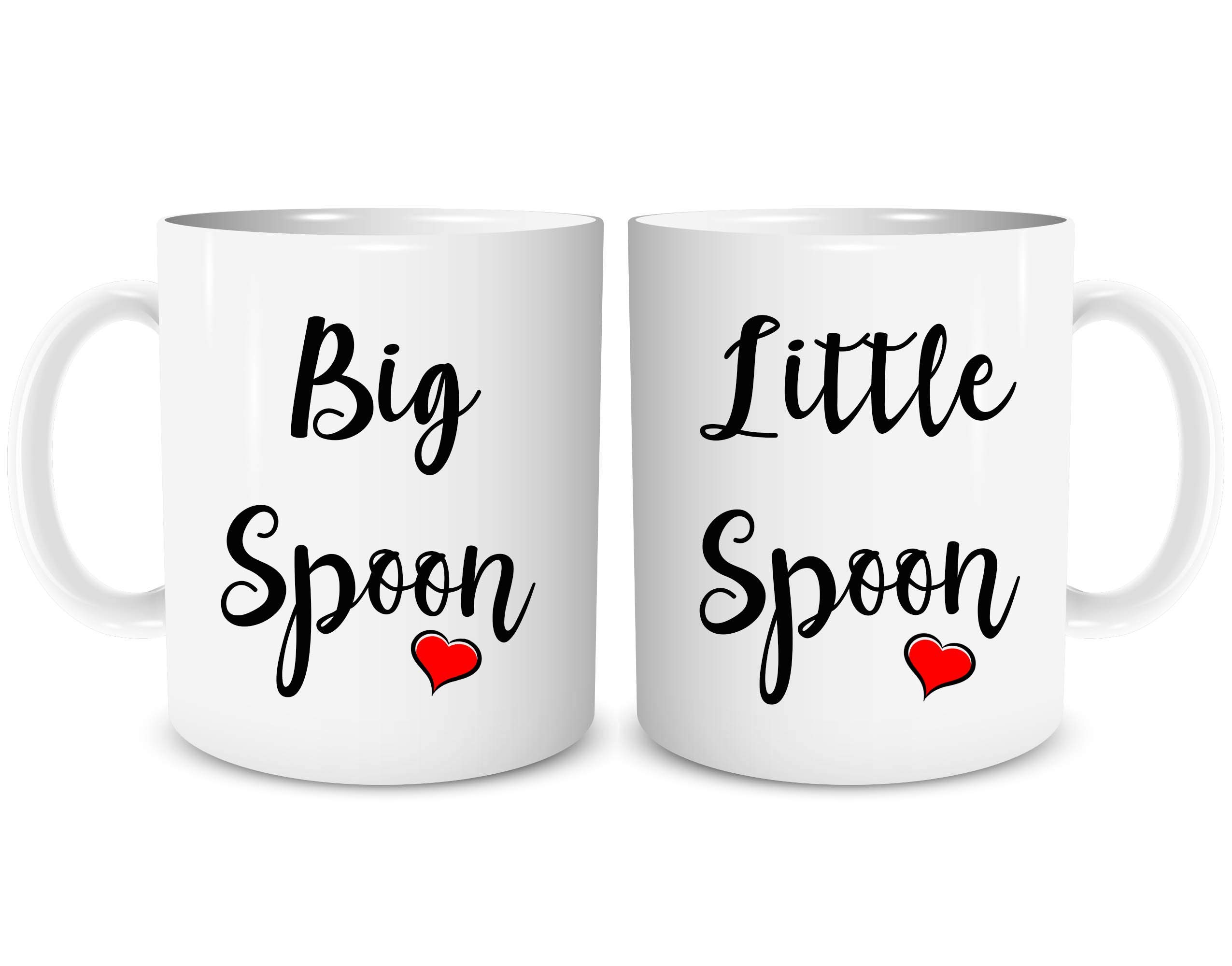 Spooning Mug Set Big Spoon Little Spoon Mugs for Couples Gifts for Couples Wedding Gift Mug Gift Set Gifts for Weddings Funny Mug WSDMUG1314