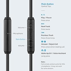 Mr Rex 5ft Replacement Aux Cable with Mic & Remote