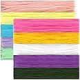 Peryiter 500 Pieces Pipe Cleaners Chenille Stems for Flowers Craft Supplies Bulk Fluffy Fuzzy Sticks for DIY Art Projects Creative Gift Wrapping Party Decorations(Colorful Flowers,12 Inch)