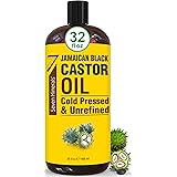 Pure Jamaican Black Castor Oil - Big 32 fl oz Bottle - Unrefined & Hexane Free - 100% Pure Jamaican Black Castor Oil for Hair
