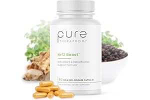 Pure TheraPro Rx Nrf2 Boost - NRF-2 Activator with Patented Sulforaphane, Curcumin, Green Tea & Trans-Pterostilbene | Antioxidant Supplement to Reduce Oxidative Stress, Made in USA (60 Vegan Capsules)