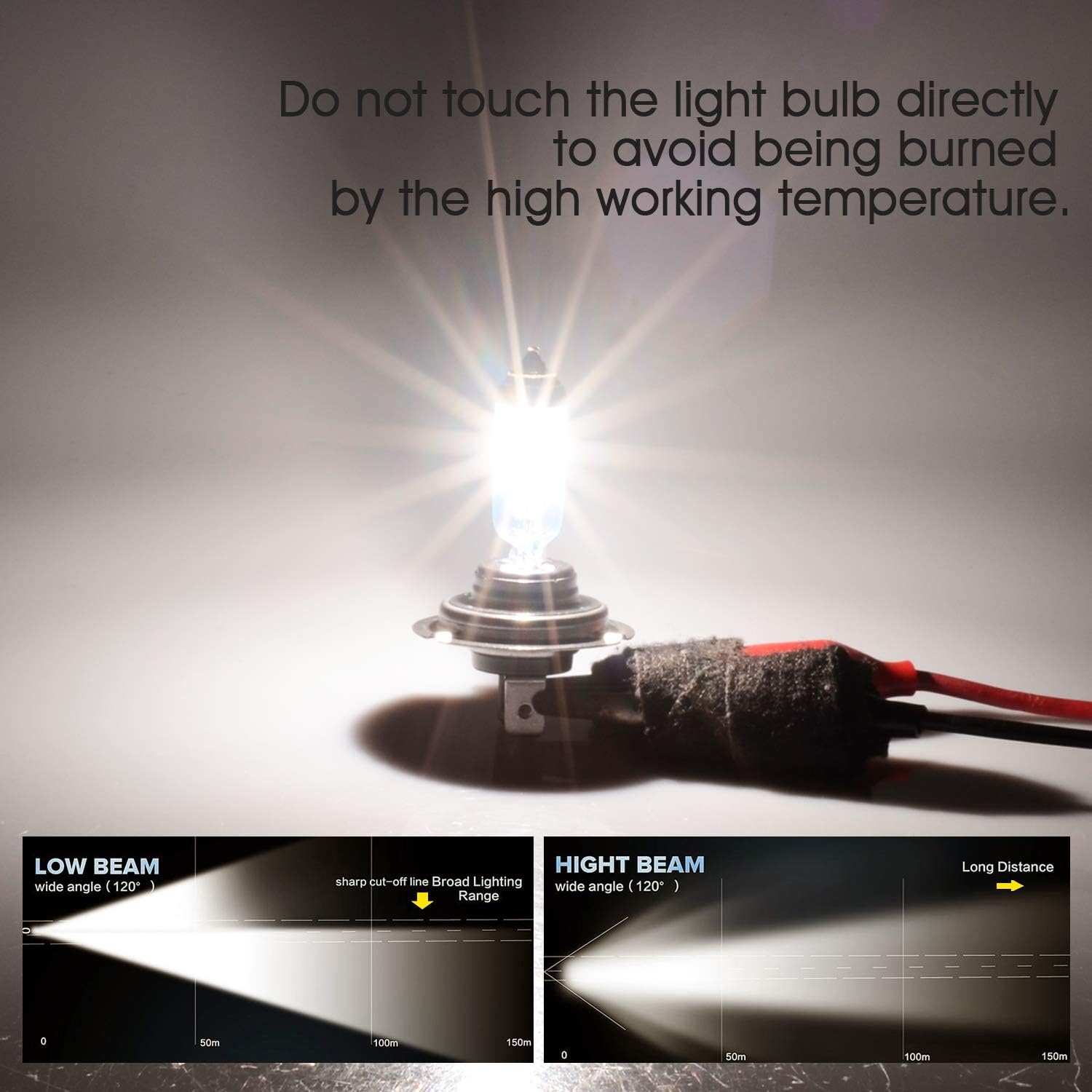 TECTICO H4 P43t Headlight Bulbs 12V 60/55W Warm White +130% Ultra Super Bright Car Fog Light Halogen Upgrade Replacement, 2 Lamps - Image 4