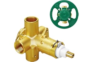 SDEAUP 2510 Shower Valve, Compatible with Moen Trim Kits, Pressure Balanced Tub, 4-Way Circulation with Standard 1/2" IPS Connections.