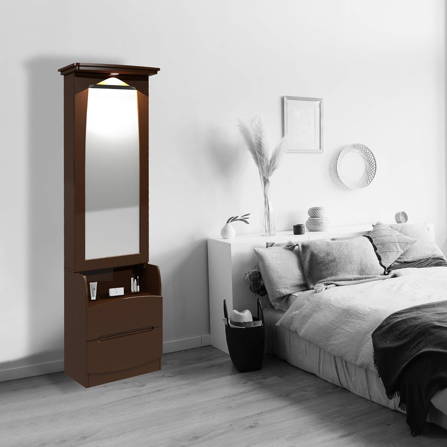 Ekome Furniture Versa Walnut Dresser for BedroomDresser for Bedroom