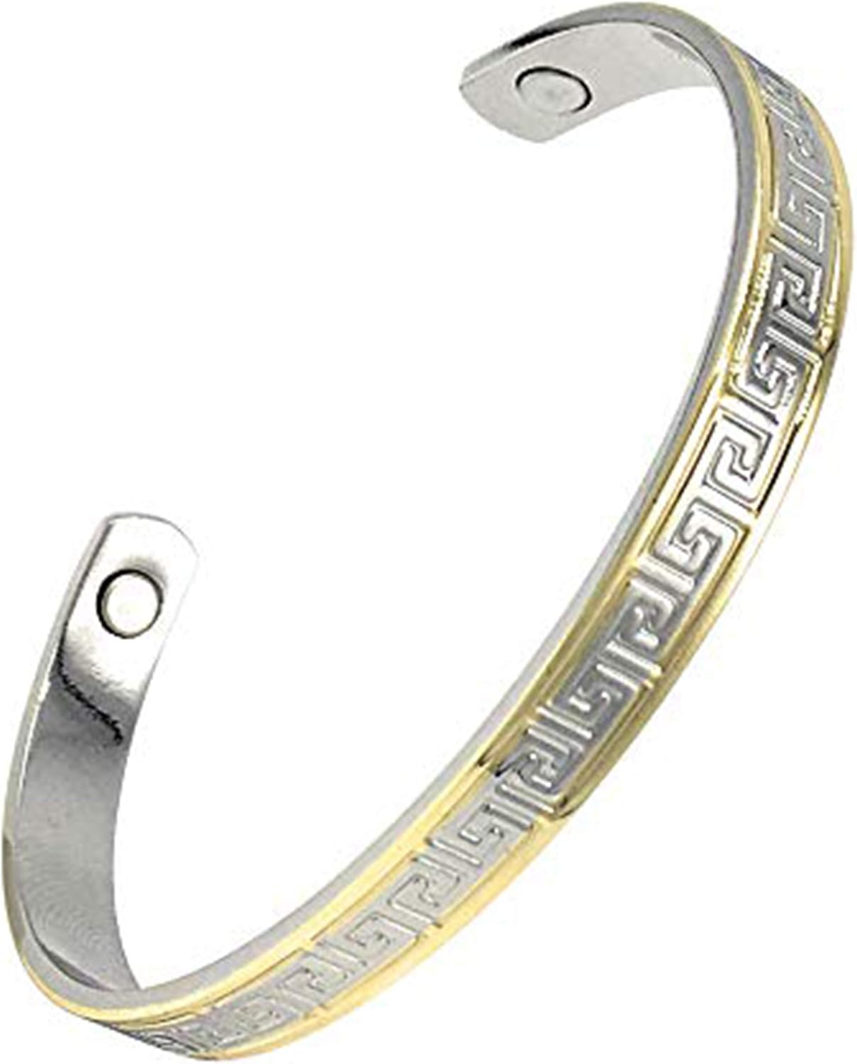 Womens Copper Magnetic Bangle for Ladies. Supplied with Jewellery Gift Box, Gold / Silver