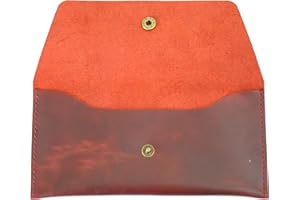 THE ANTIQ TheAntiq Leather Currency Pouch, Money Bag Organiser, Travel Wallet for Him and Her, Handmade Cash Envelope, Utility Pouch, Dollar Bills Envelope