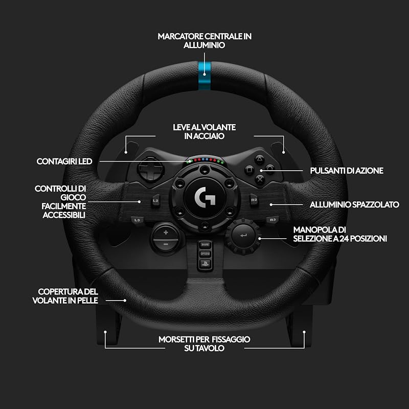G923 volante da corsa e pedali per Playstation & PC