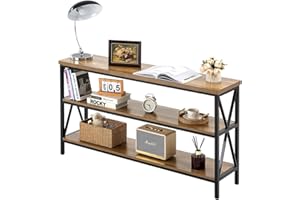VEVOR Narrow Console Sofa Table, 55.1 inches Behind Couch Table, 3-Tier Long Entryway Table and Skinny Hallway Table, Narrow 