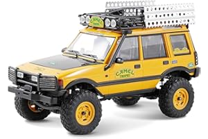 FCXㅤ FCX24M FMS 1/24 RC Crawler, Land Rover Family, 2.4Ghz Off-Road RC Rock Crawler with Lighting Effects, Speed Switch and Accessory Packs, RC Cars for Adults (Discovery)
